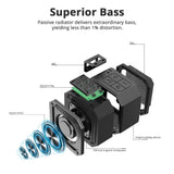 IPX7 Waterproof Column Portable Bluetooth Speaker