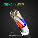 3m 2.4A Fast Micro USB Cable Charger Data Micro USB Charging Cable