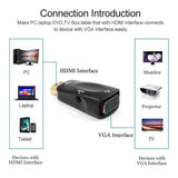 HDMI to VGA Adapter Screen Expansion Digital to Analog Video Audio Converter