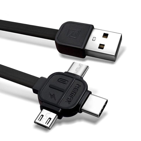 3in1 USB C cable Type C 8pin USB Cable to Micro USB Data Cable