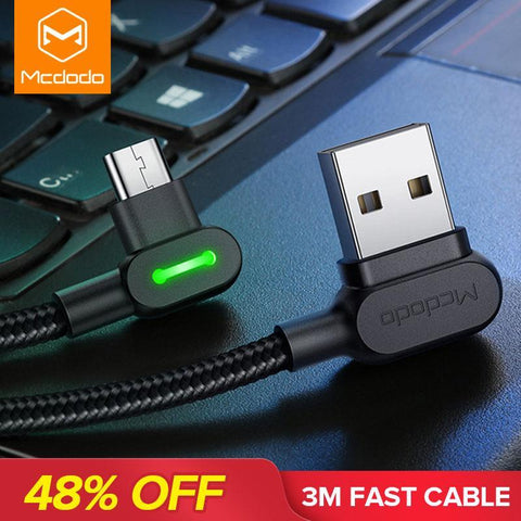 3m 2.4A Fast Micro USB Cable Charger Data Micro USB Charging Cable